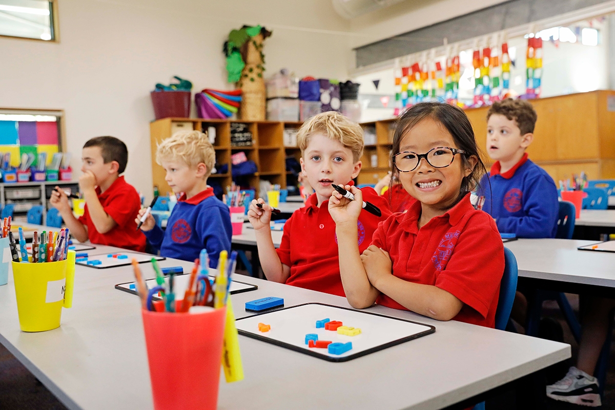 Prep students in the classroom.